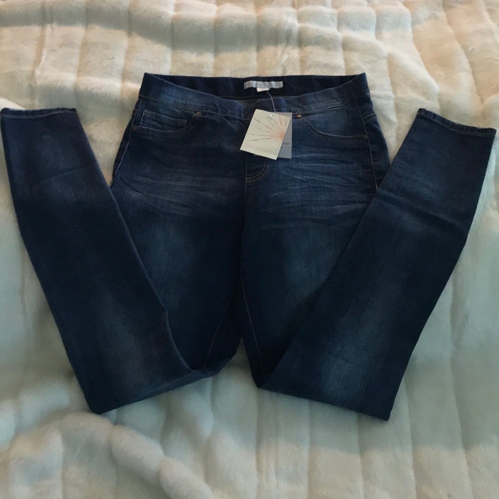 Denim leggings